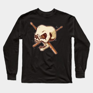 skull drummer Long Sleeve T-Shirt